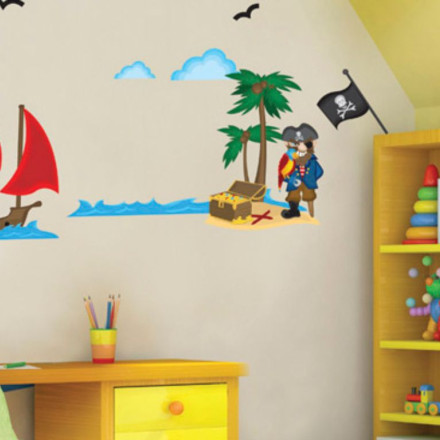 OTROŠKE STENSKE NALEPKE PIRATI I GUSARJI I WS015